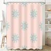 Blue Sunburst Print Shower Curtain Waterproof Bathroom Decor Solid Color Pink Fabric Durable Easy Wash Outdoor Use for Home Hote