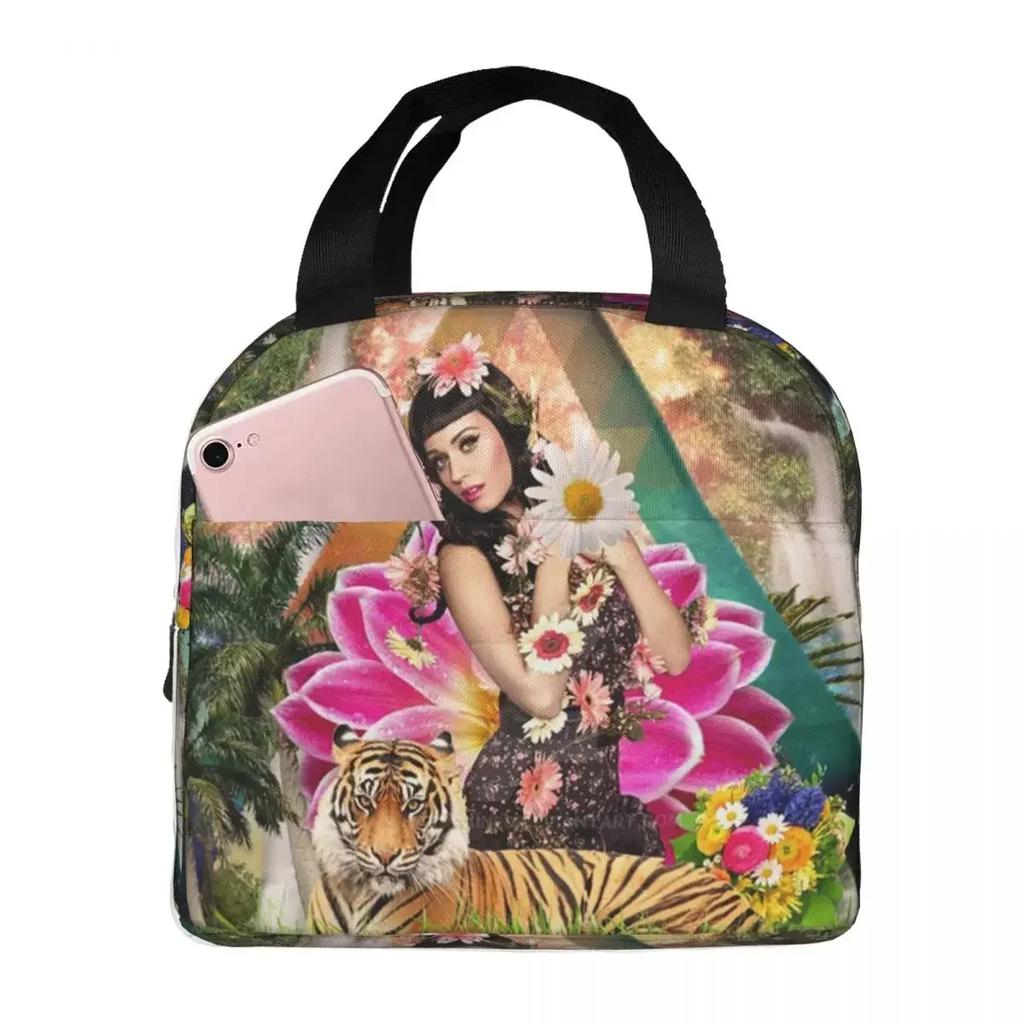 Katys Perrys The Lifetimes Tour 2025 Y2K Insulated Lunch Bag for Women Office Cooler Thermal Food Box Tote Lunch Boxes Container