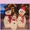 Inserted Snowman 2d Led Lights For Christmas Decor For Courtyard Terrace Parties