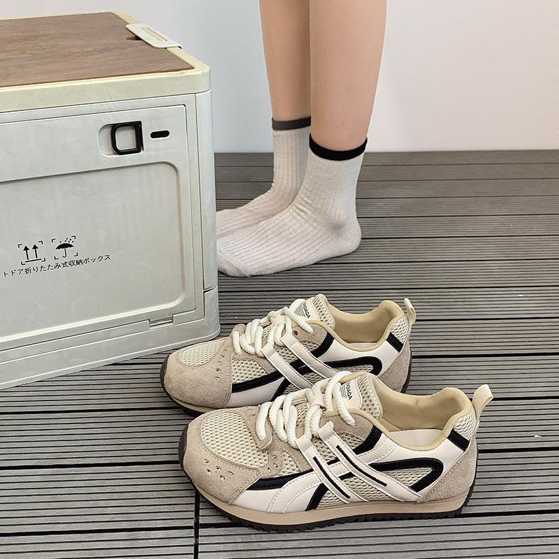 Forrest Gump Schuhe Damen 2025 neu Frühling und Herbst Mesh atmungsaktiv lässige Sportschuhe kontrastierende Farben vielseitig dicksohlig erhöhend Papa s