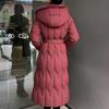 Plus Size L-7XL Fashion Winter Jackets Woman Long Parkas Hooded Loose Thick Warm Overcoat Casual Women's Coats With Belt