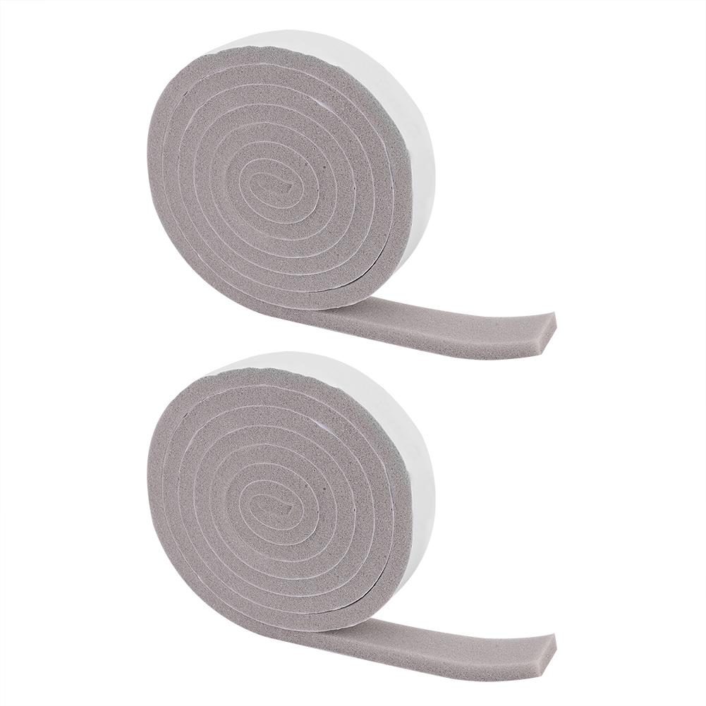 2pcs Door Window Sponge Foam Draught Excluder Weather Seal Strip Insulation Tape