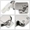 Push to Open Cabinet Door Damper Touch Latch Catch Hardware for Cabinet Door Soft Close 35x28mm White Metal Alloy