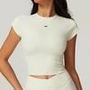 Oiob Short Sleeve Summer New Blazer Quick Drying Clothes Fitness Small Flying Sleeve Yoga Clothes Top Tight T-shirt Women