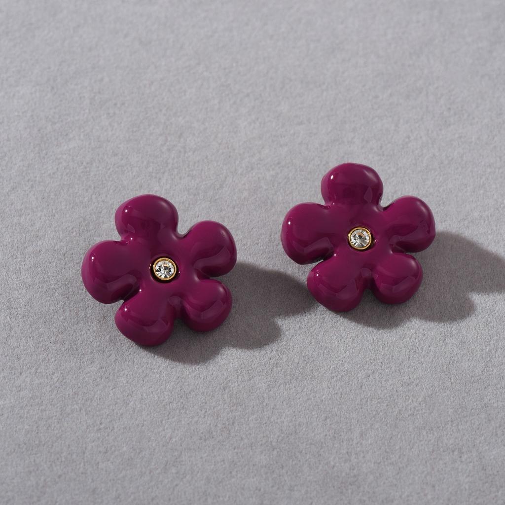 Fashion Style Fresh Flower Fashion Temperament S925 Silver Needle Stud Earrings Niche Design High-End Earrings