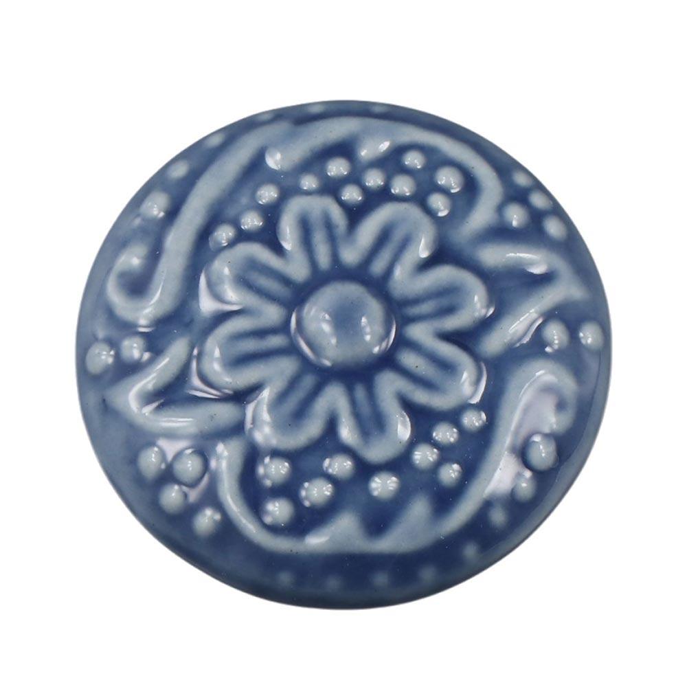 Flower Surface Ceramic Knob Single Hole Cabinet Knob Vintage Door Knob  Kitchen