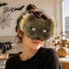 Realistic Fox Masque with Tail DIY Therian Kit, Plush Furry Fox/Cat Animals Multi Colored Eye Lenses Mesh, for Christmas Halloween Masquerade Cosplay