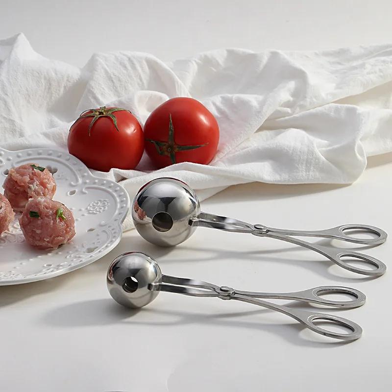 Stainless Steel Meatball Maker Sandwich Stuffing Food Clip Meatballs Clip Mold Beef Fish Meat Rice Ball Maker For Kitchen Tools