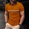 Mens Relaxed Fit Pique Polo Shirt With Button Breathable Casual Short Sleeve Top Office Daily Wear