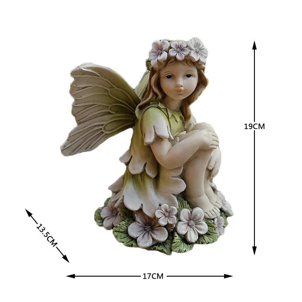 

Vintage Flower Fairy Resin Garden Ornament - Angel Sculpture