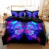 Insect Dream Buterfly Flowers Soft Duvet Cover Sets Twin Sized Dimensions,Black Background Artistic Stary Sky Winter Beding for Bed Cover Set