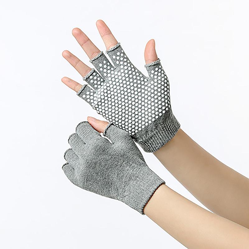 Women Non-Slip Yoga Gloves Breathable Fitness Pilates Half Finger Glove Sport Outdoor Cycling Fishing Workout Mittens For Gym