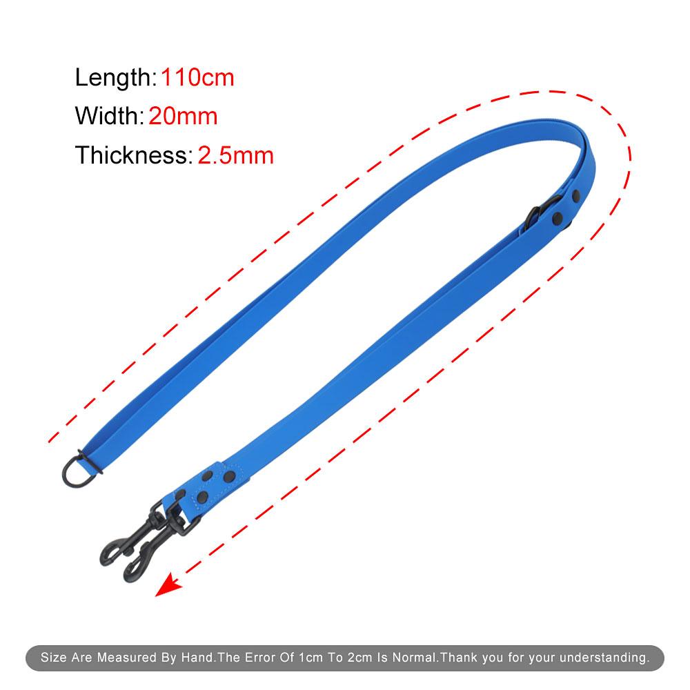 Two Heads Pet Leash Outdoor Walk Training 2 Head Traction Rope PVC Dog Leashes Multi-function Waist Belt Shoulder Strap