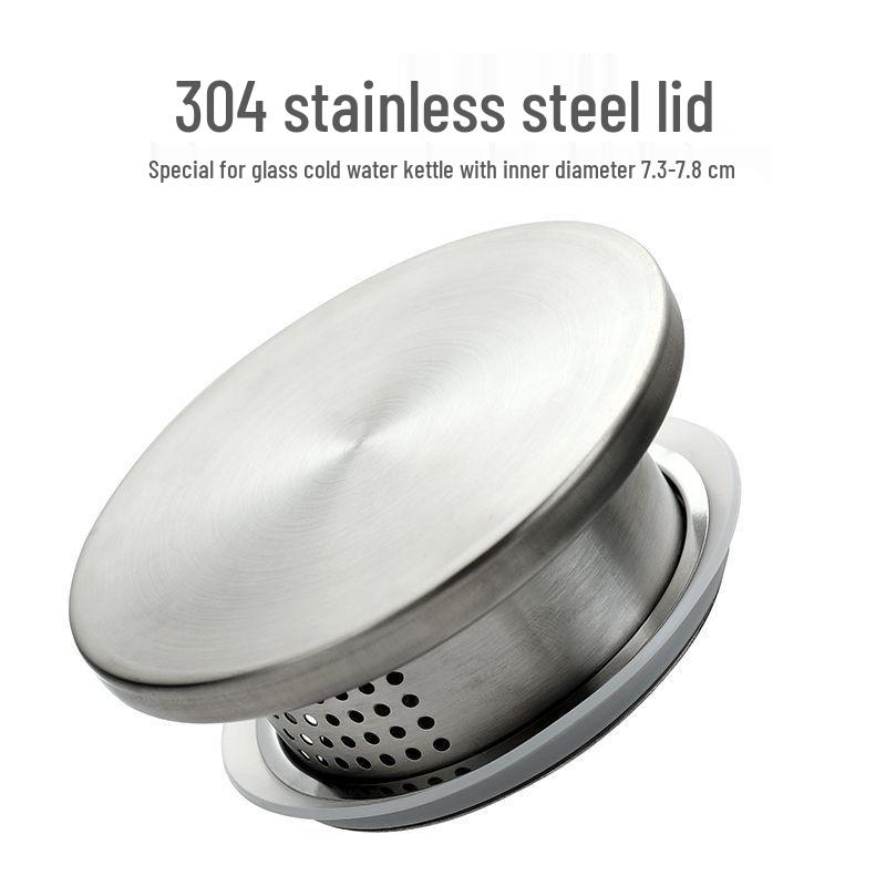 Bambus/Edelstahl Deckel für High Borosilicate Glas Wasserflasche oder Teekanne