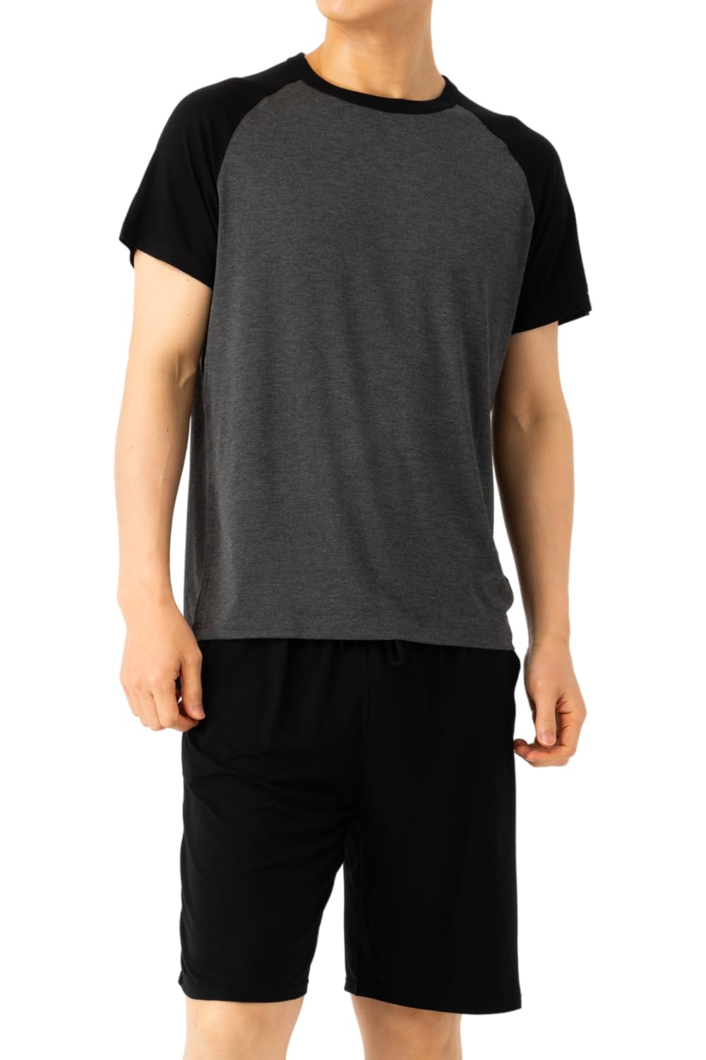 

Benke Прохладная и Удобная Пижама с Короткими Рукавами и Прохладный Верх и Низ и Сухая и Стильная Пижамный Верх и Домашняя Одежда Серый x Размер Мужской Комплект, Шорты,