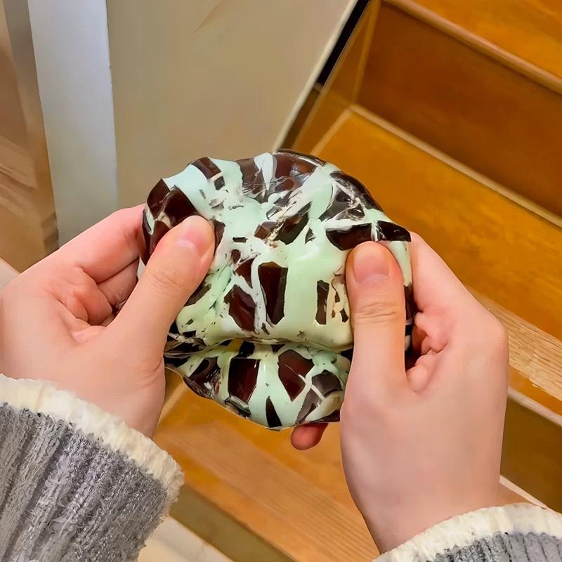 Chocolade Look Knapperige Bal Decompressie Speelgoed Knapperig Geluid Zachte Stuiter Stressverlichter Speelgoed voor Reizen Kantoor Volwassenen Kinderen