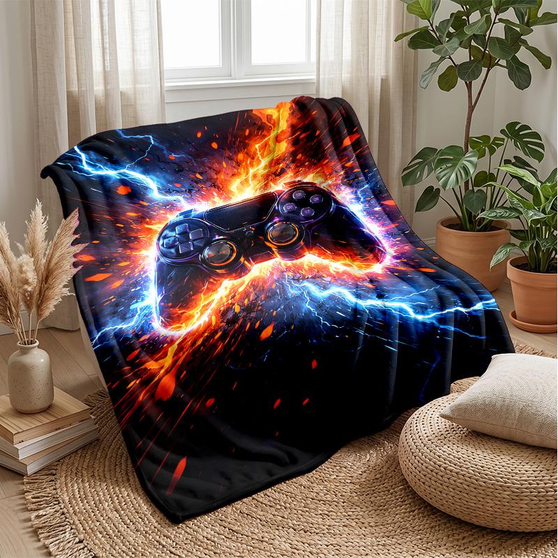 Game Controller Sunset Theme blanket Lightweight Warm Flannel Blanket Decorative Throw Blanket for Home Decoration