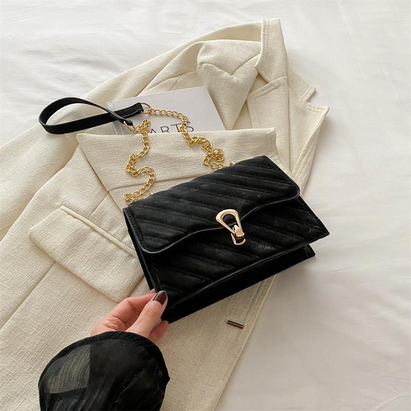 Stylish Fashionable Women's Casual Shoulder Bag Trendy Small Square Crossbody Bag In Black Khaki Gray Blue And White Colors