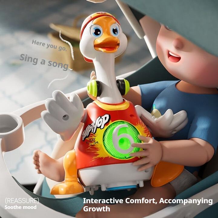 Swinging Goose and Duck, Baby Toys, Early Education Electric Learning Crawling Head Up, Birthday Gifts
