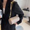 Rhombus cylinder bag women's new trendy texture versatile chain oblique span bag fashionable shoulder bag
