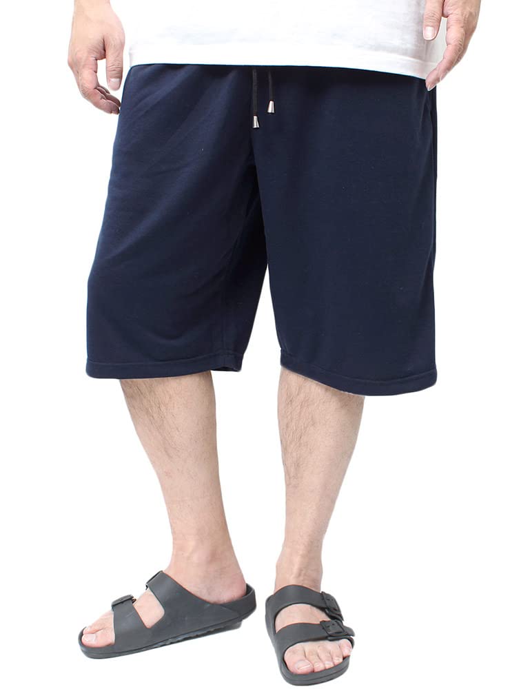 One Colors Plus Size Camouflage Fleece Sleeve and Navy Men's Sweatshirt, Lining, 3/4 Hoodie, Shorts, (3/4 Sleeves)