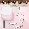 Cat Eye Magnet Silver DIY French Wide Rabbit Hollow Heart Magnet Tools Nail Art Salon Professional Gel Polish Cat Eye Nail Tools