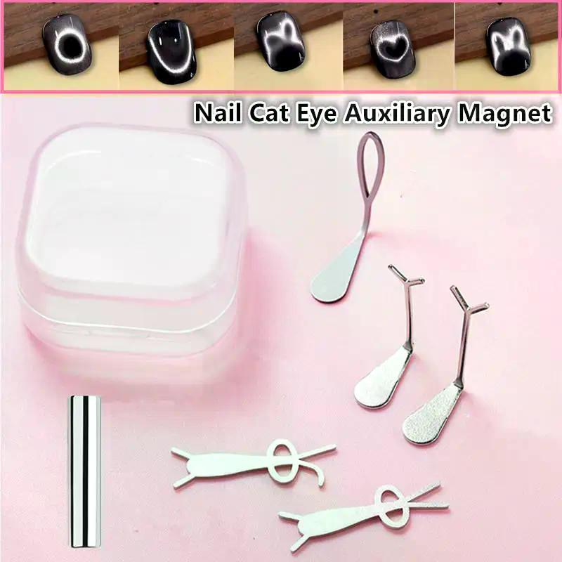 Cat Eye Magnet Silver DIY French Wide Rabbit Hollow Heart Magnet Tools Nail Art Salon Professional Gel Polish Cat Eye Nail Tools