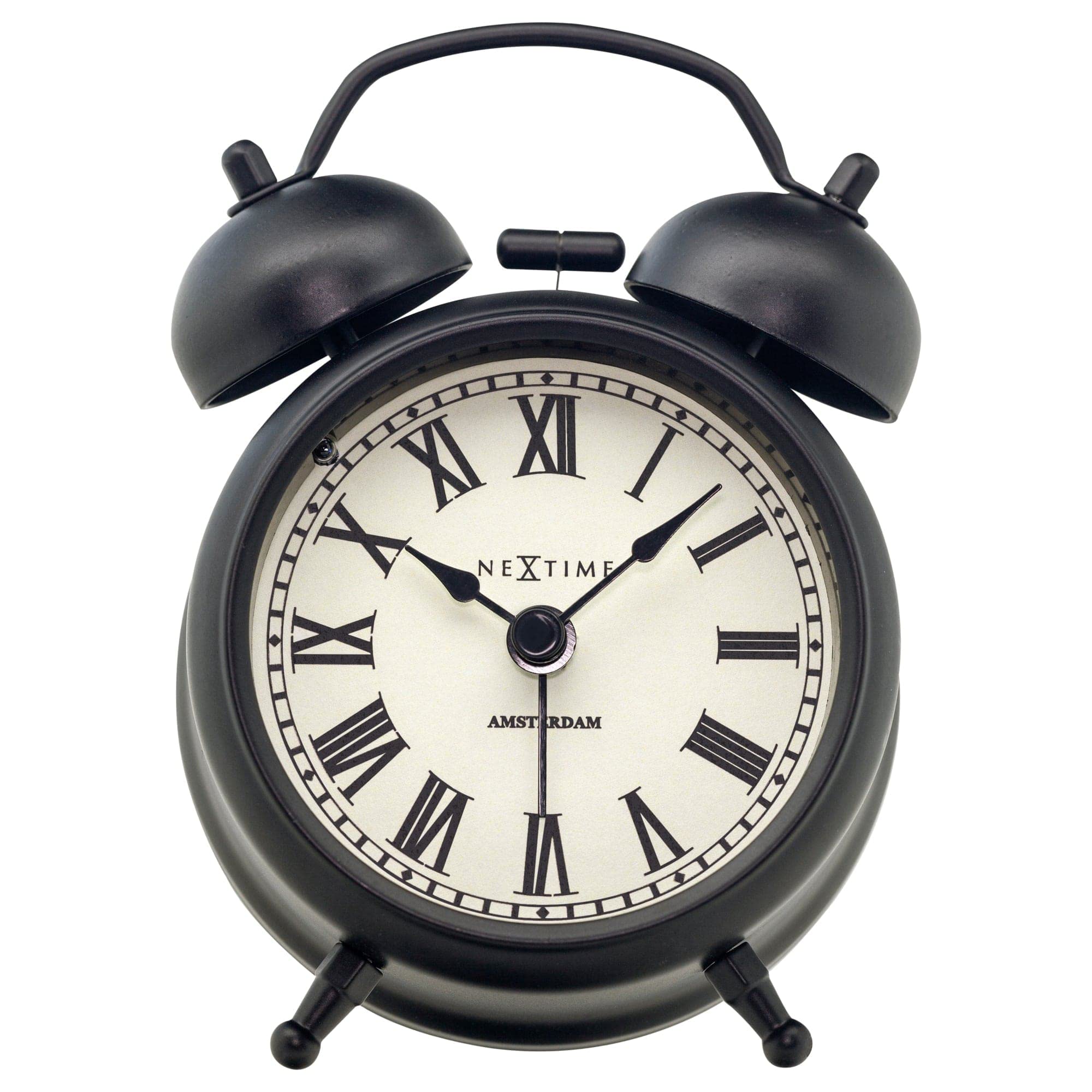 

NEXTIME Table Amsterdam Small Alarm Clock, Stylish, Quiet Bell, European Design, Compact, Cool, Perfect for the Bedroom