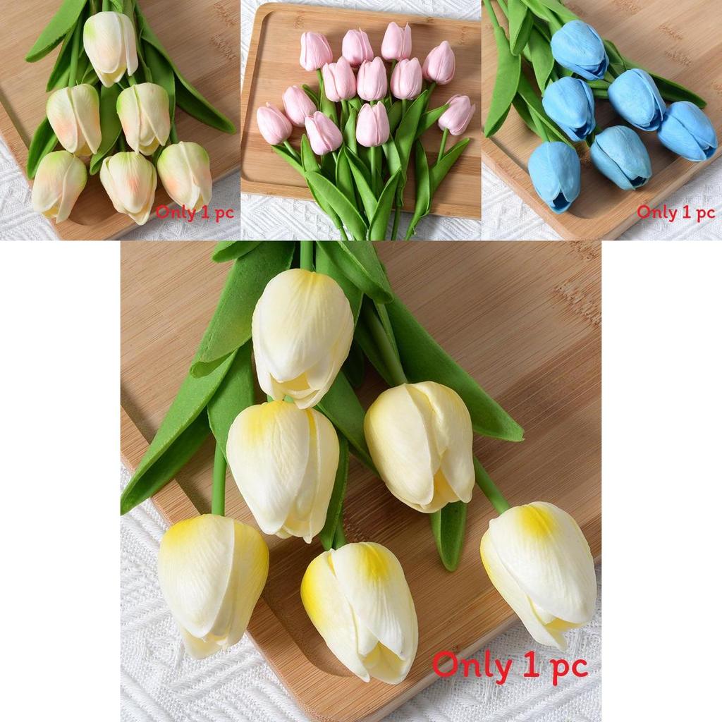 Faux Tulip Blossom With Highquality Material For Home Accents And Photography Backdrops