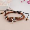 Braided Wrap Leather Bracelets for Men Vintage Charm Beads Wristband Rope Bracelet