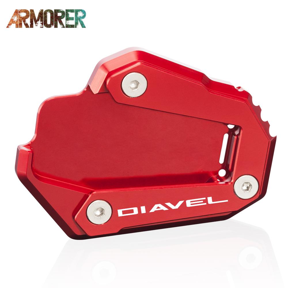 Motorcycle Accessories For Ducati Diavel 1260    1260S Lamborghini Kickstand Enlarge Plate Side Stand Extension