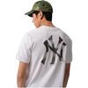 New Era New York Yankees Embroidered Loose Fit Short Sleeve T-Shirt Unisex tops White 14148861