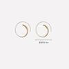 Fashion Trend Matte Frosted Texture Earrings for Women Gold Simple Temperament Personality Piercing Big Hoop Earrings Jewelry