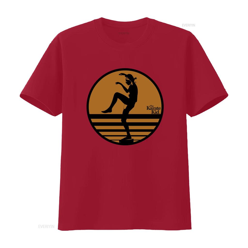 Karate Kid Adult New T Shirt Distressed Crane Kick Pose In Circle Print Vintage Washed Fashion Streetwear Stylish