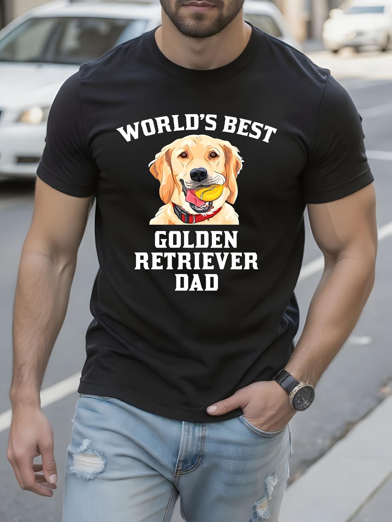 World s Best Golden Retriever Dad Graphic Tshirt - Black ... XXXXL