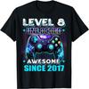 8th Birthday Boy Level 8 Gamer 8 Year Video Game Party T-Shirt