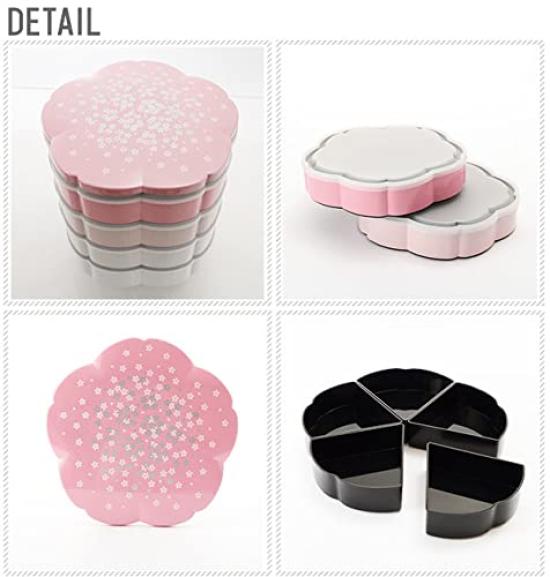 Mitani Hatsuzakura Cherry Blossom Hors Pink 7.5cm D'oeuvres (with Tupperware) Y13710-1