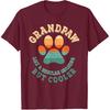 Grandpaw Dog Grandpa Grandfather Funny Grand Paw Retro Men T-Shirt