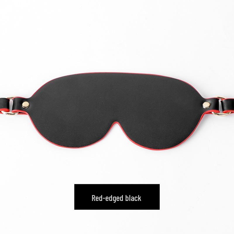 Flirtatious Leather Eye Mask: Thick Blindfold for Teasing, Light Blocking, and Sensual Play