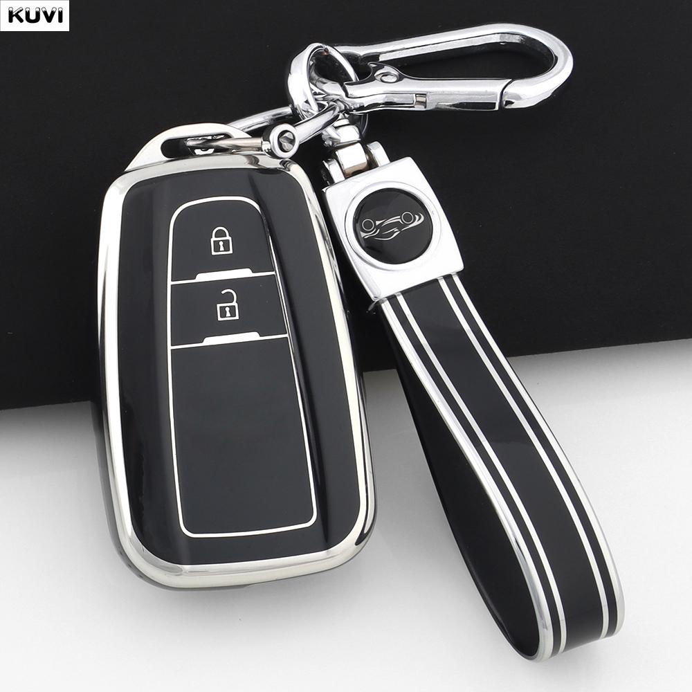 2 Buttons Tpu Auto Smart Key Fob Cover Case Keyless Housing Fit For Toyota Corolla Prius Camry Chr C-Hr Rav4 Altis Land Cruiser Prado
