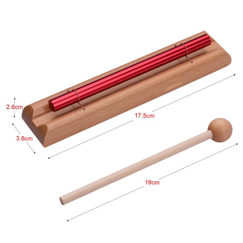 2-Tone Tabletop Chimes Meditation Chime Colorful Wind Bell Educational Musical Percussion Instrument With Mallet