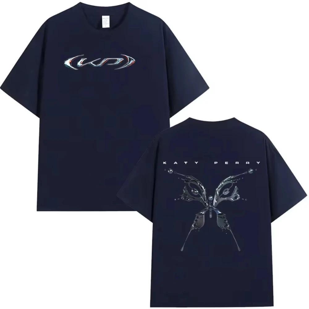 Katy Perry World Tour 2026 Maglietta Album Uomo Donna Moda Retrò Cotone Manica Corta T-shirt Hip Hop Harajuku Maglietta Oversize