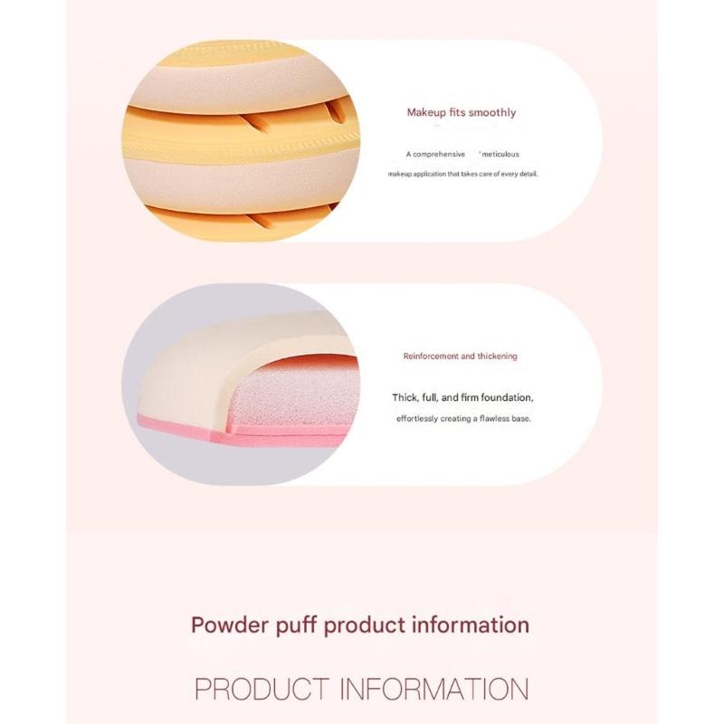 Set of 10 Powder Puff Sponge Portable Design for Natural Makeup Finish Daily Use