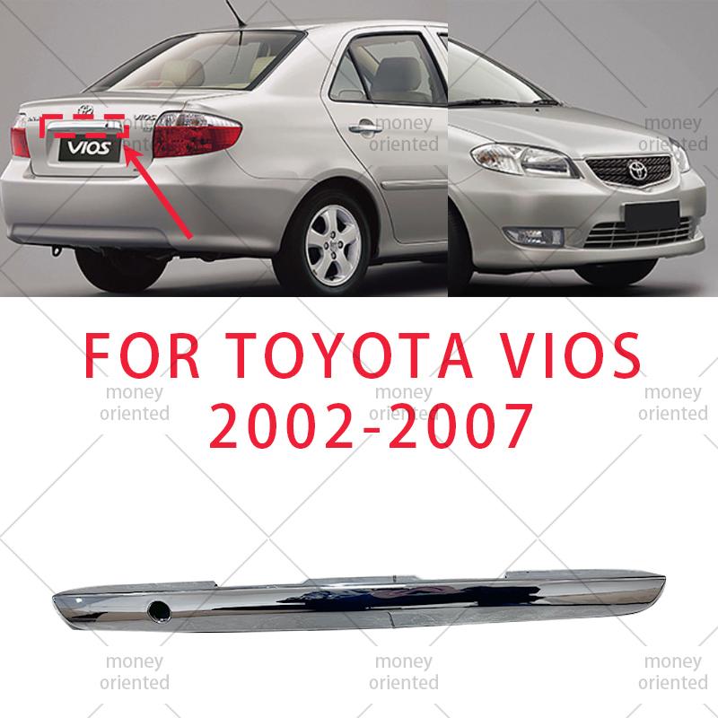 For Toyota Vios 2002-2006 Rear Trunk Lid Cover Chrome Upper Car Trunk Door Tailgate Cover Chrome Strip