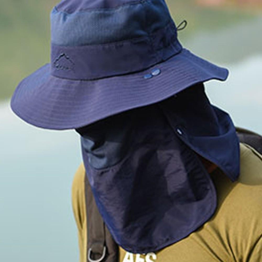 Removable Neck Flap Summer Fisherman Cap Quick Drying Bucket Hat Removable Visor Hat Camping