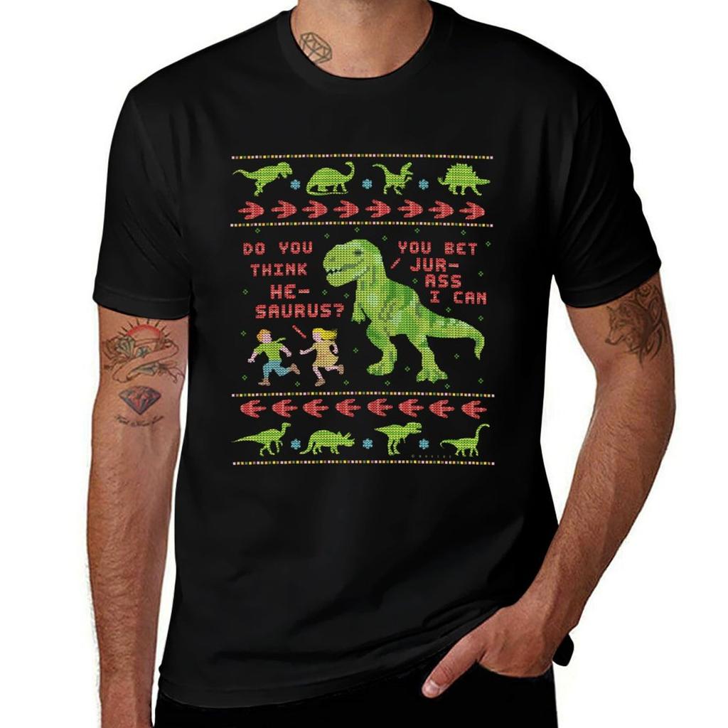 Funny Ugly Christmas Sweater T Rex Dinosaur Pun Tshirt Unisex T Shirt Cotton 100 Tshirt