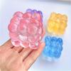 Grape Squishy Toy for Kids, TPR Stress Ball for Fine Motor Skills, BirthdayChristmasEaster Halloween Gift, Soft Pink Purple Blue
