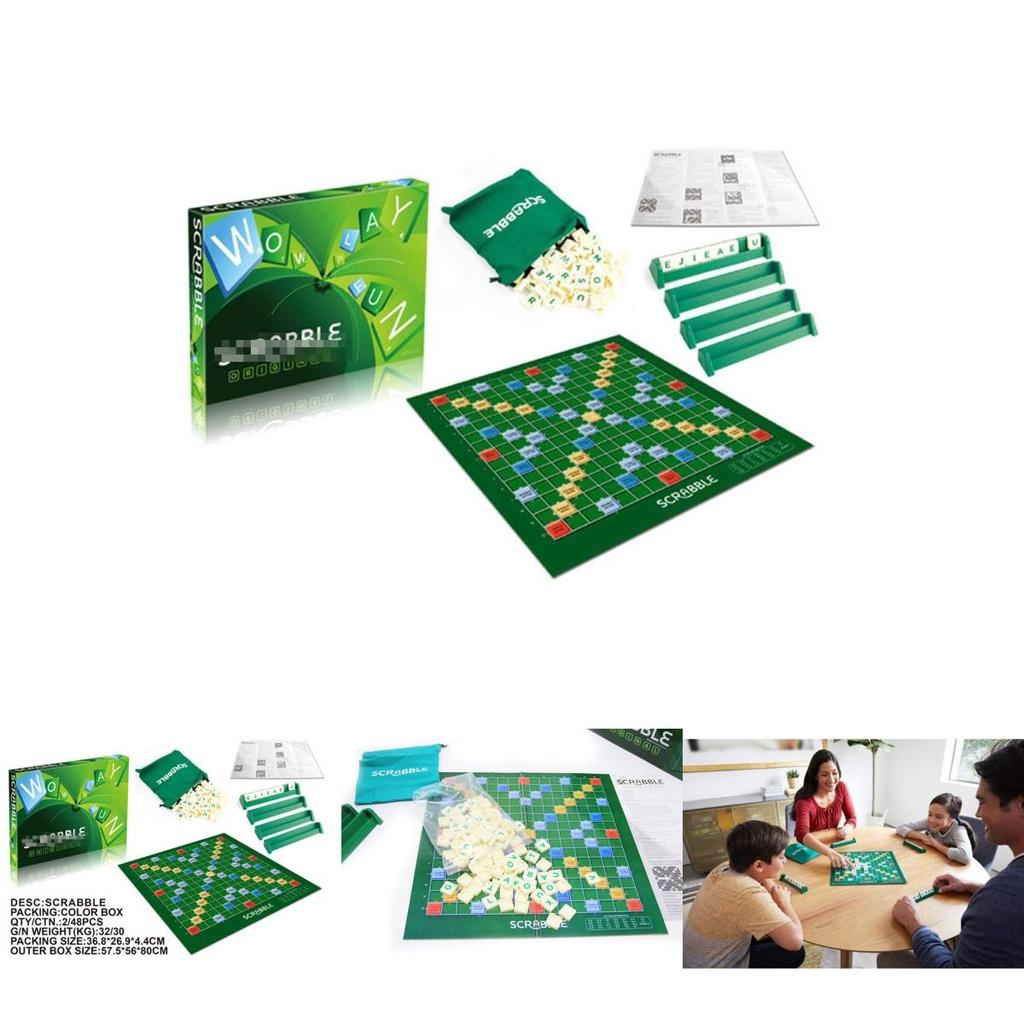 Klassisches Scrabble Original Wortbildungs-Brettspiel für Familienspaß und Lernen