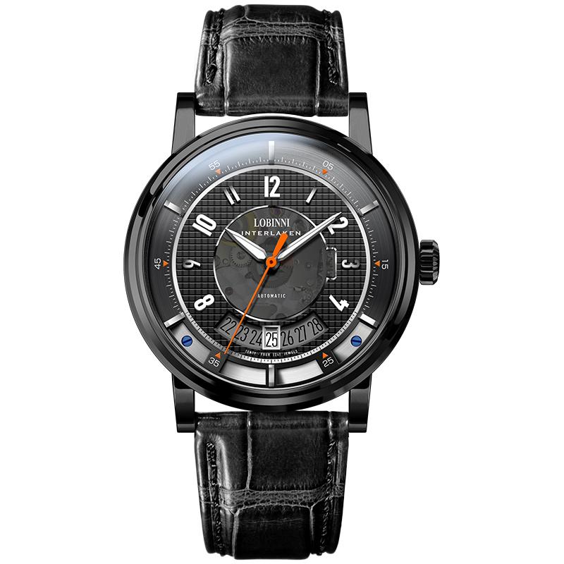 High Quality Seiko Mechanical Automatic Mens Watch Custom Logo Private Label with Water Resistant Leather Band Japan Movement