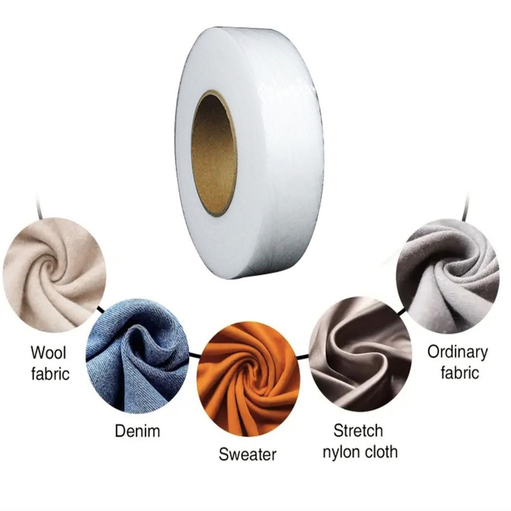 24M Pants Hem Tape Self-Adhesive Edge Shorten Paste Tape DIY Tools for Jean Clothes Length Shorten Household Sewing Accessories